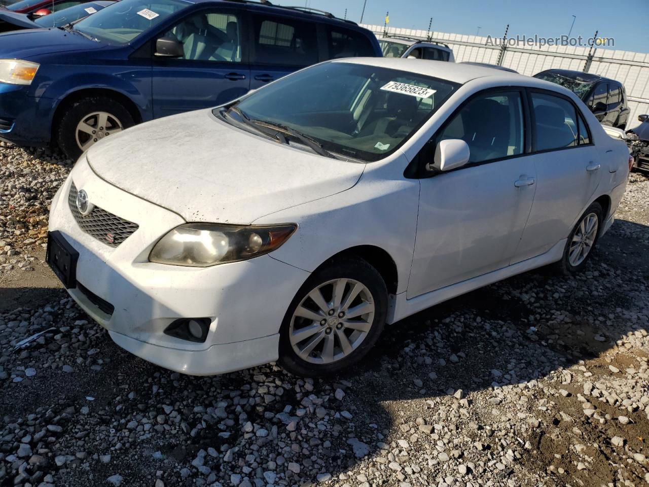 2010 Toyota Corolla Base White vin: 2T1BU4EE8AC468543