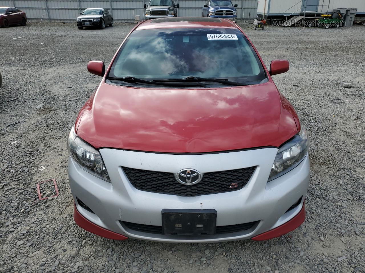 2010 Toyota Corolla Base Red vin: 2T1BU4EE8AC473323