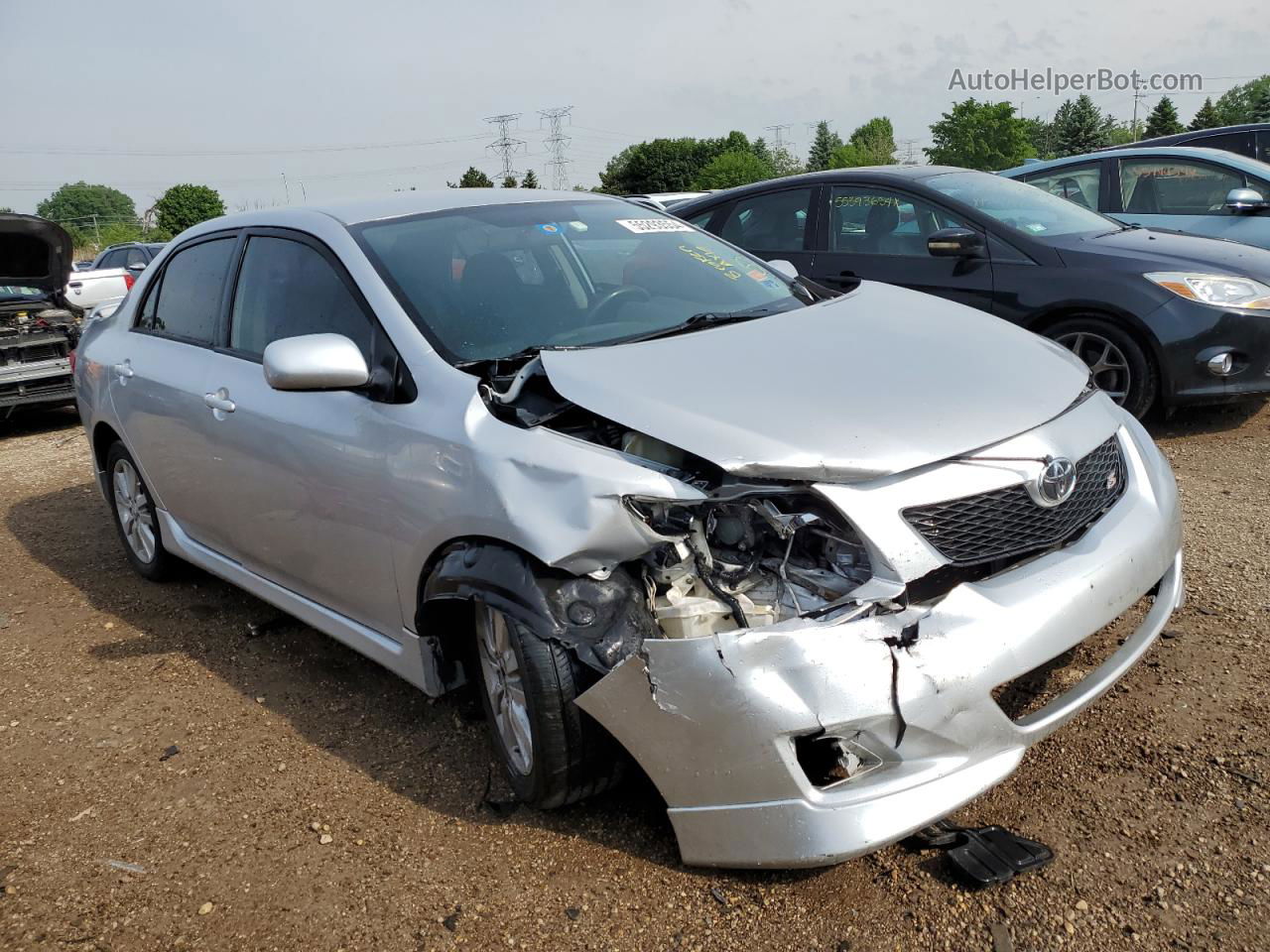 2010 Toyota Corolla Base Серебряный vin: 2T1BU4EE9AC462735