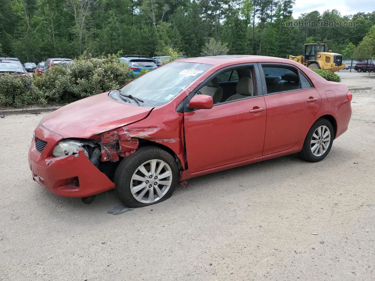 2010 Toyota Corolla Base Red vin: 2T1BU4EE9AC487764