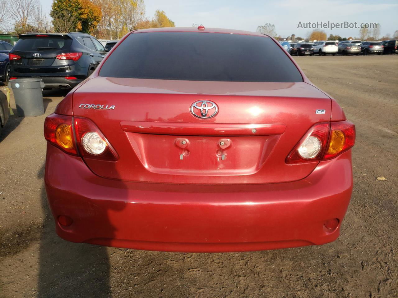 2010 Toyota Corolla Base Red vin: 2T1BU4EEXAC207477