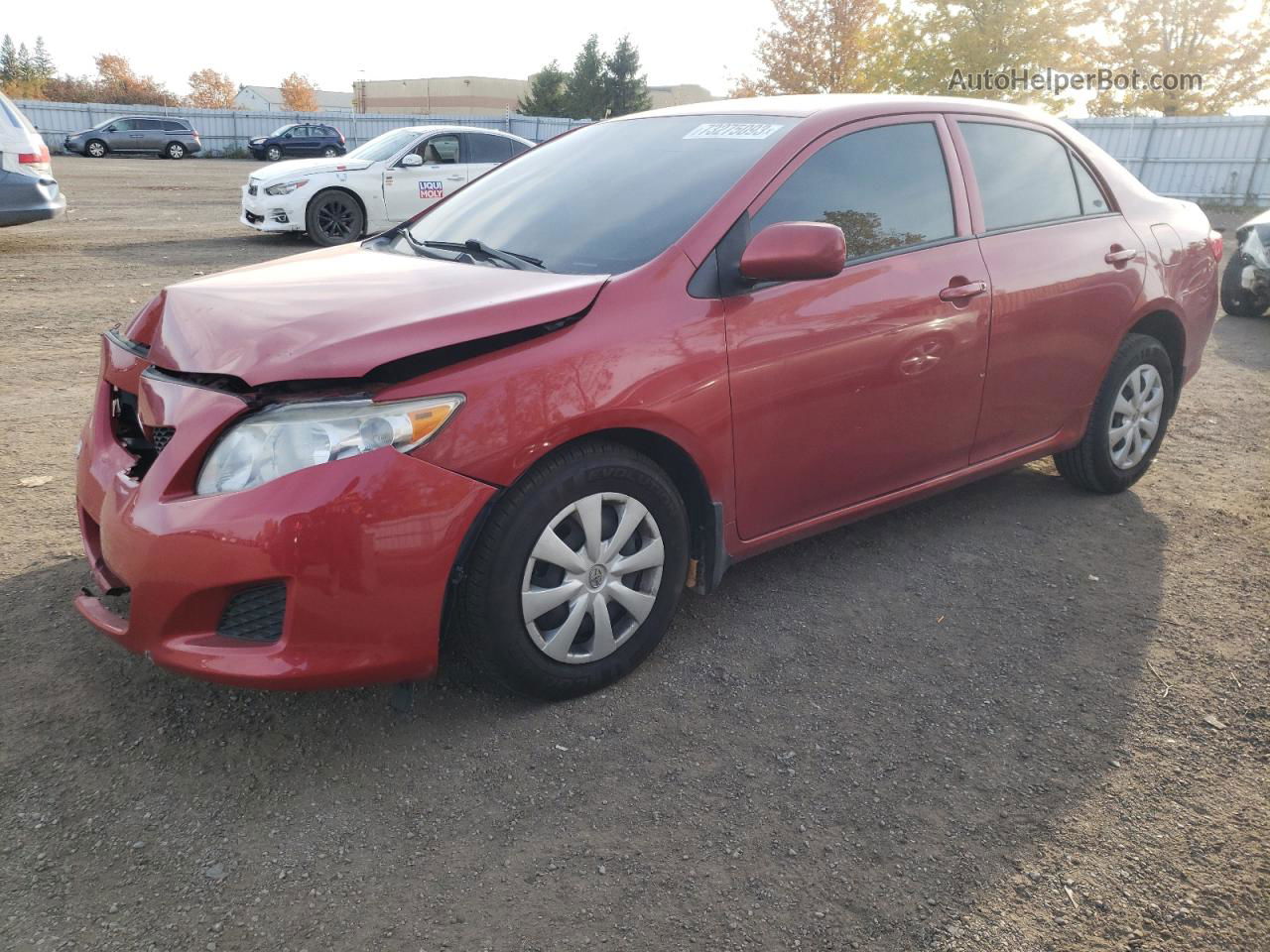 2010 Toyota Corolla Base Red vin: 2T1BU4EEXAC207477