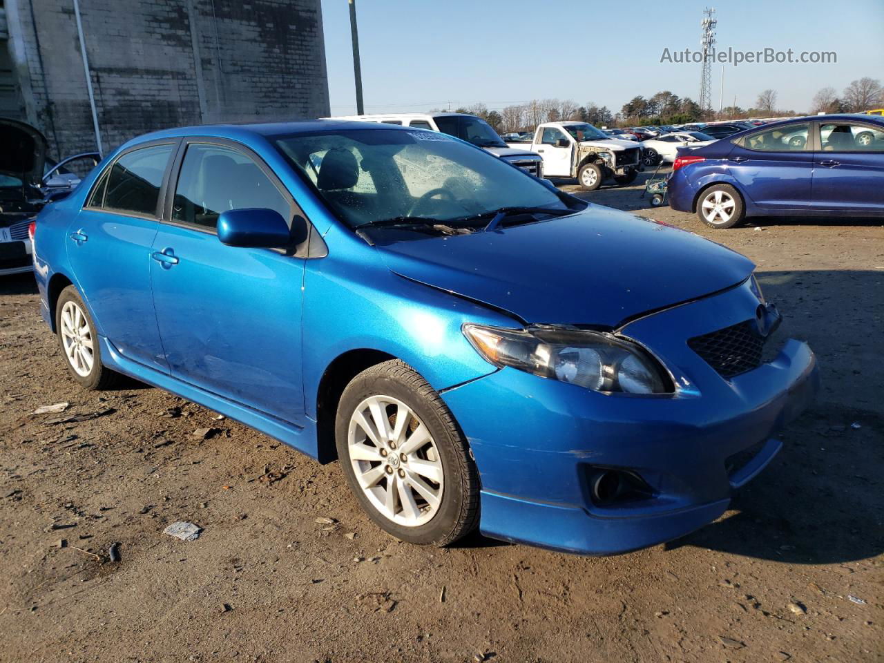 2010 Toyota Corolla Base Blue vin: 2T1BU4EEXAC447130