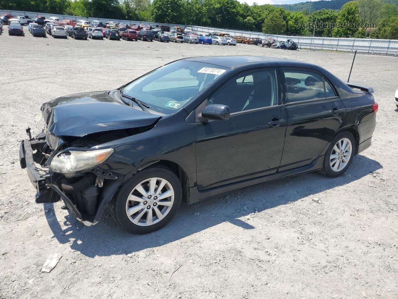 2010 Toyota Corolla Base Black vin: 2T1BU4EEXAC490110