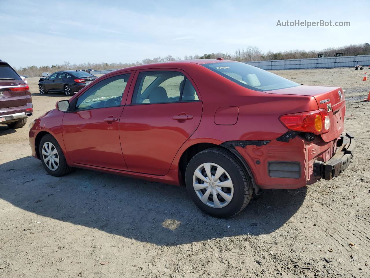 2010 Toyota Corolla Base Red vin: 2T1BU4EEXAC507648