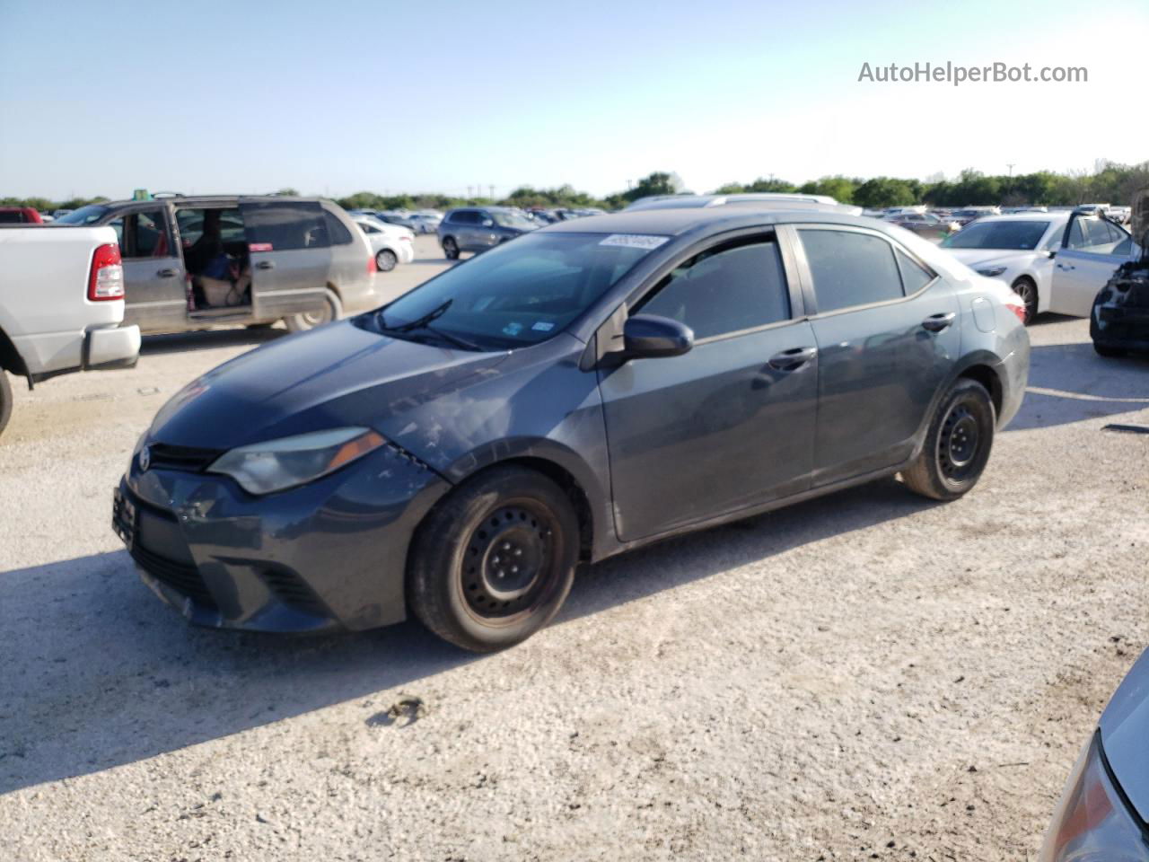 2014 Toyota Corolla L Серый vin: 2T1BURHE0EC029464