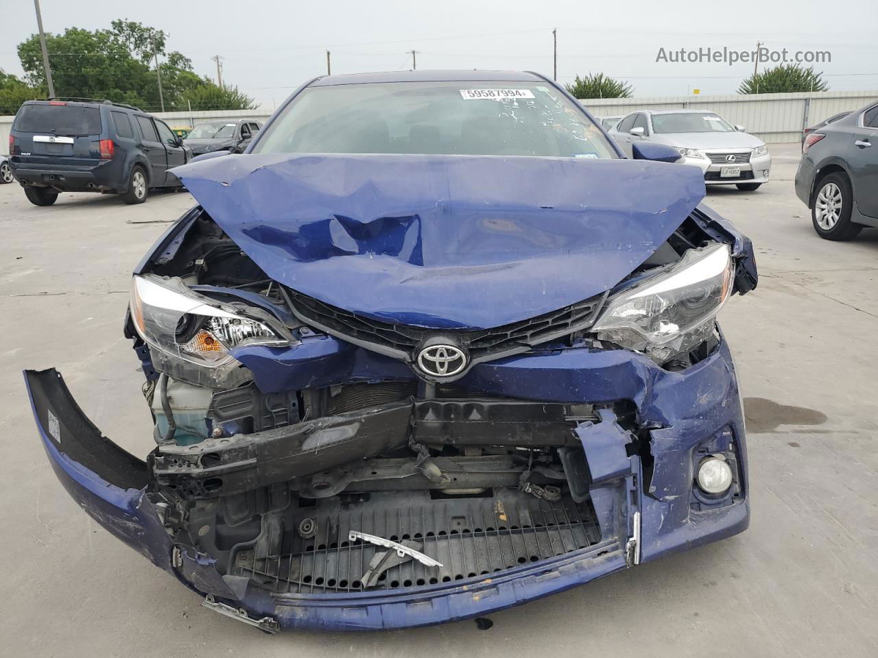 2014 Toyota Corolla L Синий vin: 2T1BURHE0EC072430