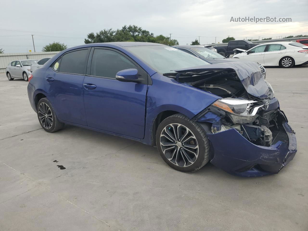 2014 Toyota Corolla L Blue vin: 2T1BURHE0EC072430