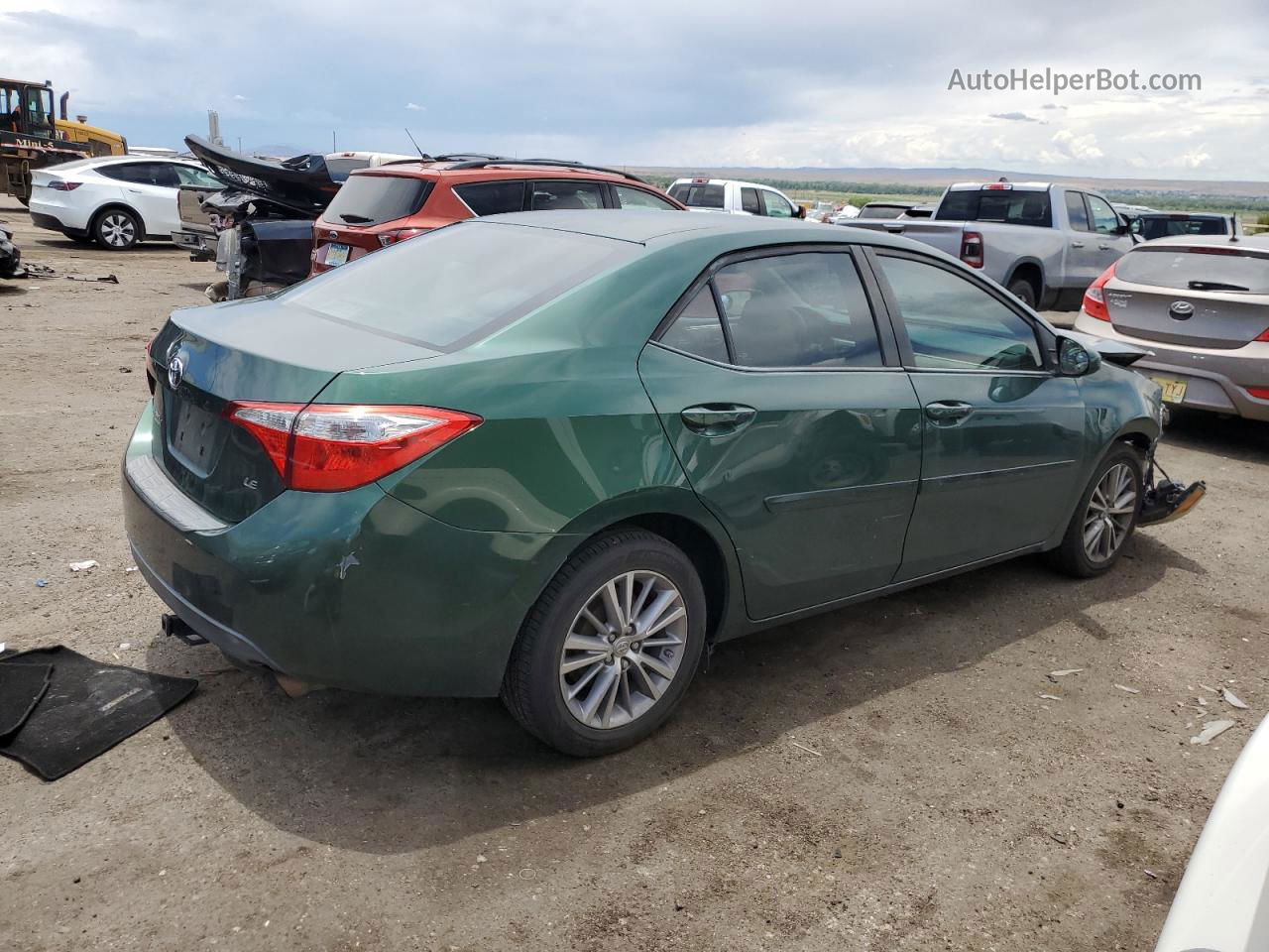 2014 Toyota Corolla L Зеленый vin: 2T1BURHE0EC111551