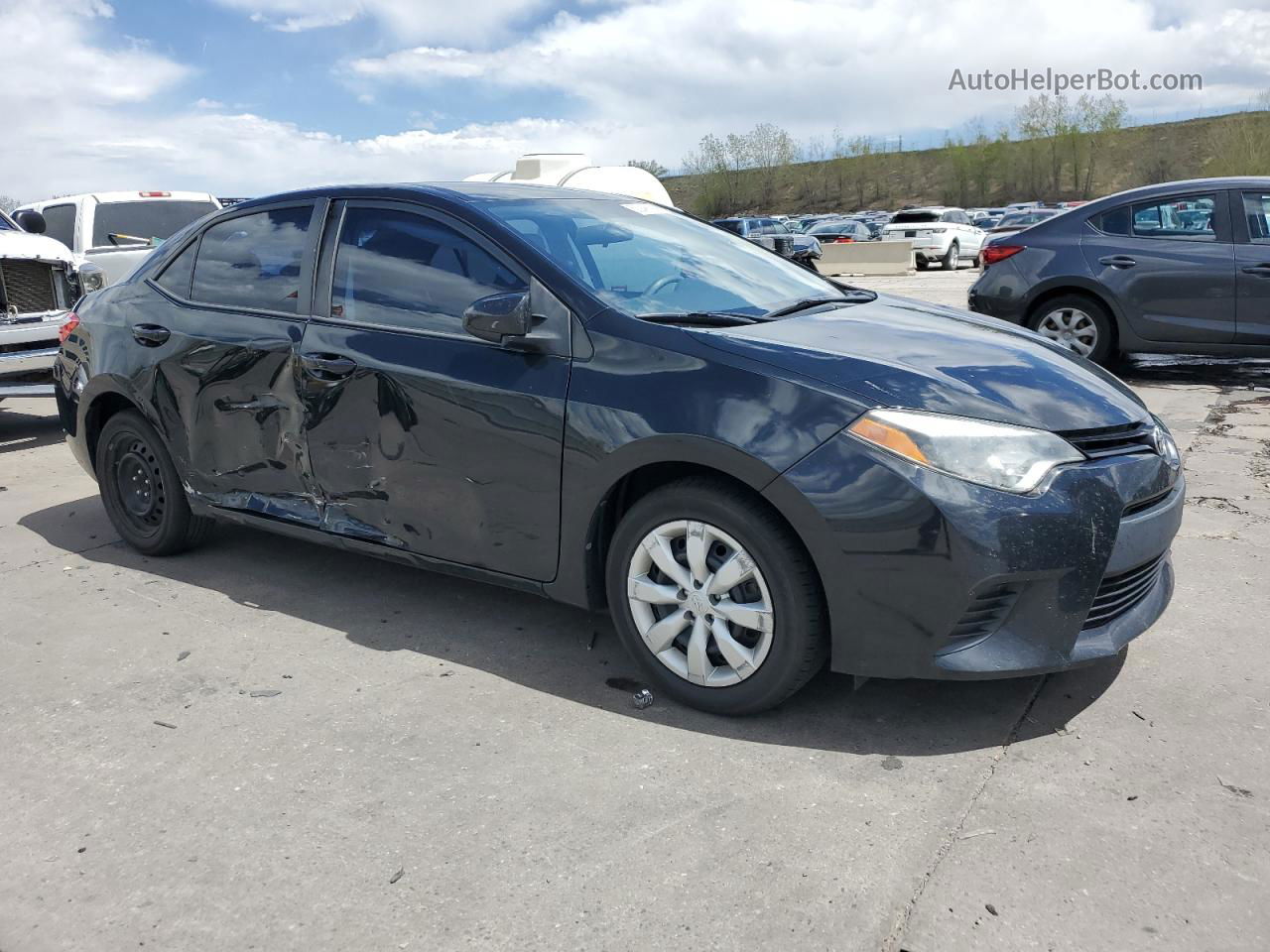 2014 Toyota Corolla L Blue vin: 2T1BURHE0EC210337