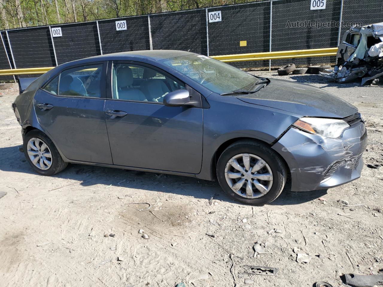 2015 Toyota Corolla L Gray vin: 2T1BURHE0FC245364