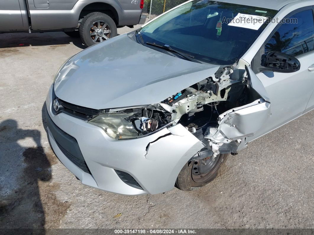 2015 Toyota Corolla L Silver vin: 2T1BURHE0FC263606