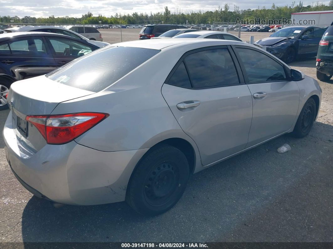 2015 Toyota Corolla L Silver vin: 2T1BURHE0FC263606