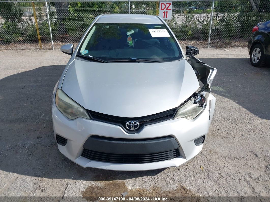 2015 Toyota Corolla L Silver vin: 2T1BURHE0FC263606