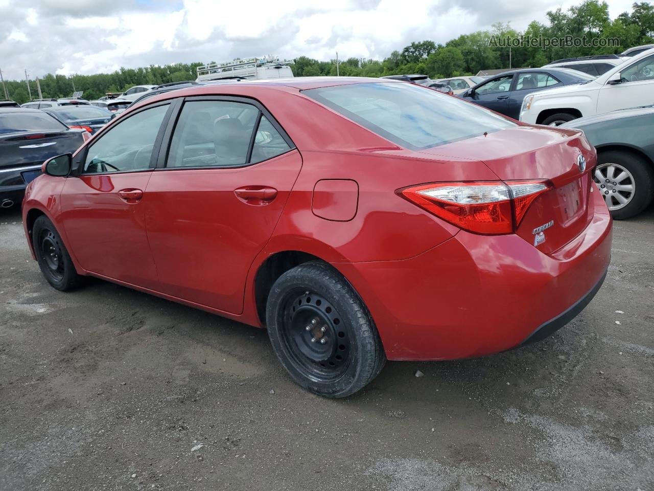 2015 Toyota Corolla L Red vin: 2T1BURHE0FC266473