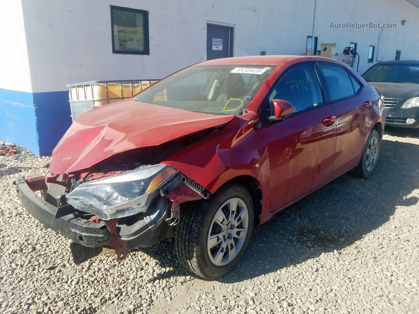 2015 Toyota Corolla L Red vin: 2T1BURHE0FC268305