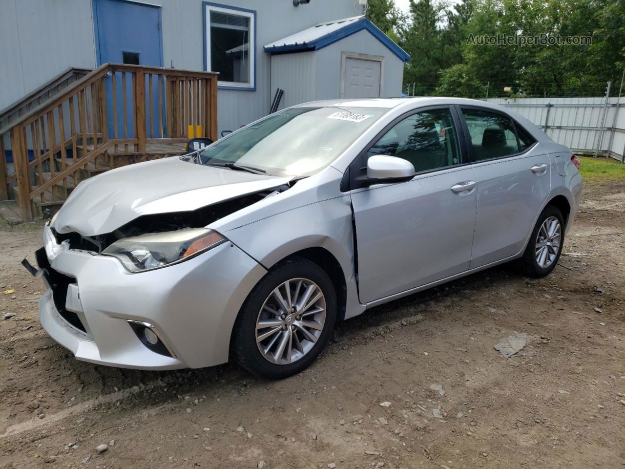 2015 Toyota Corolla L Silver vin: 2T1BURHE0FC271821