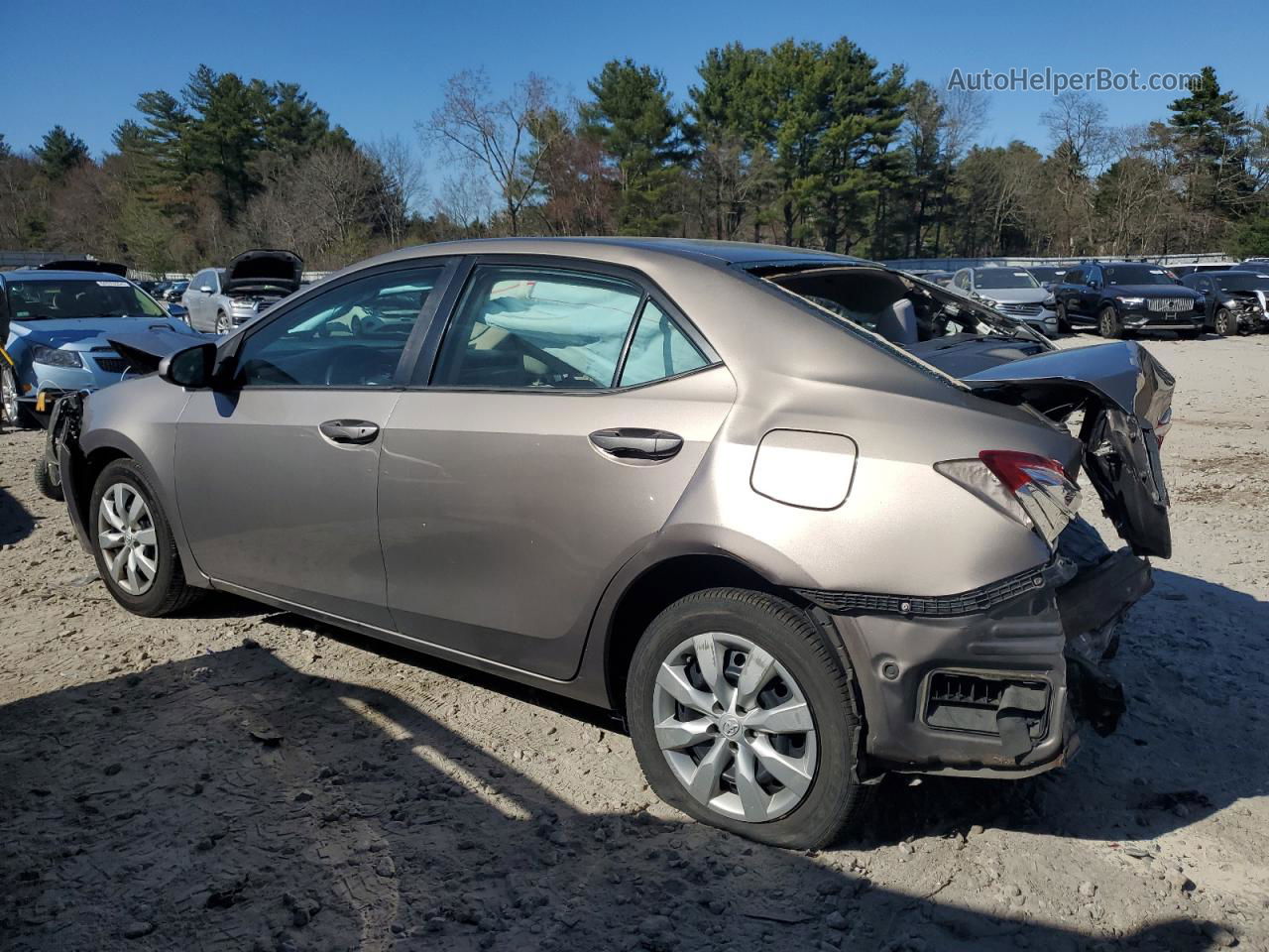 2015 Toyota Corolla L Серый vin: 2T1BURHE0FC287114