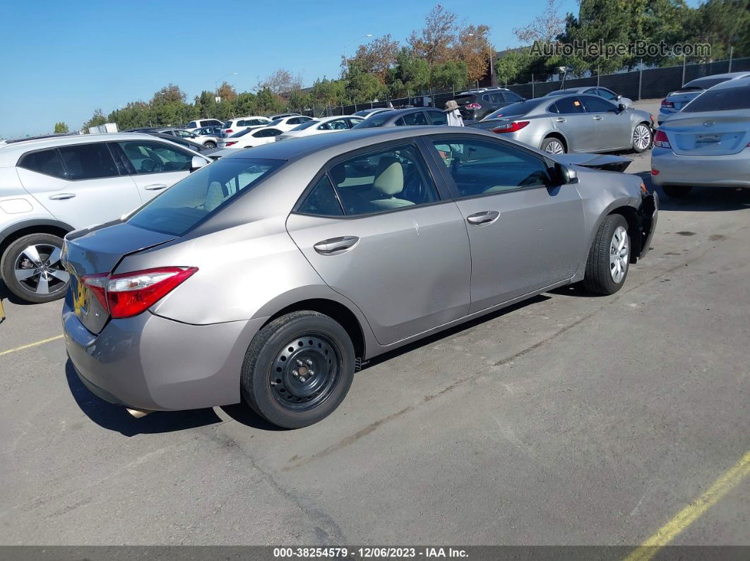 2015 Toyota Corolla Le Серый vin: 2T1BURHE0FC287212