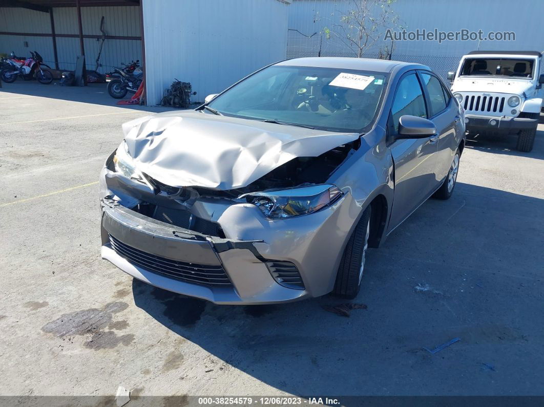 2015 Toyota Corolla Le Gray vin: 2T1BURHE0FC287212