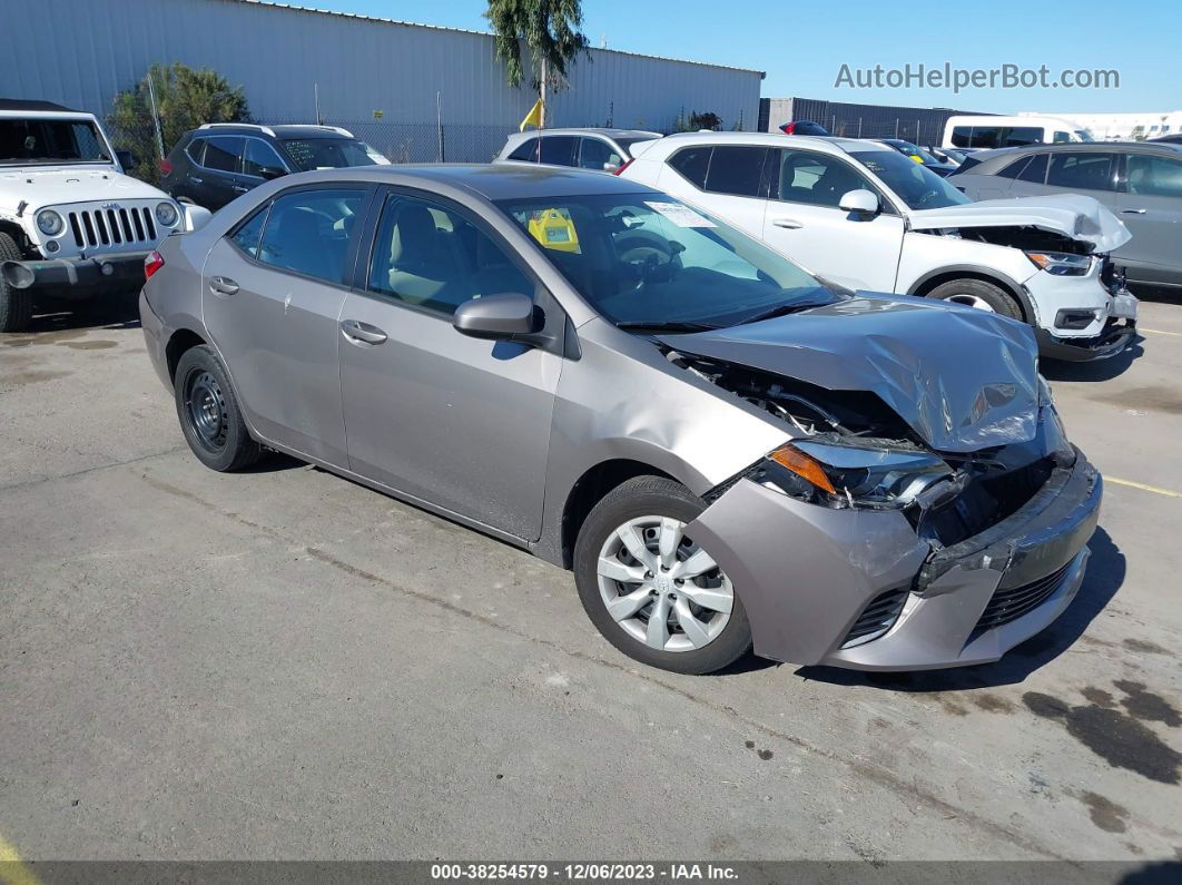 2015 Toyota Corolla Le Gray vin: 2T1BURHE0FC287212