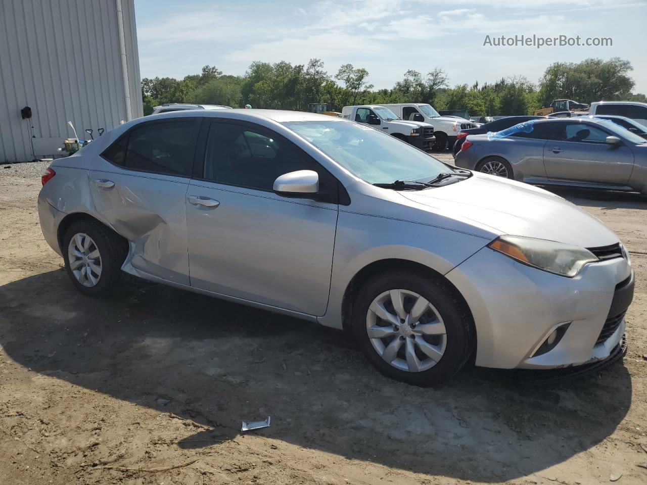 2015 Toyota Corolla L Серебряный vin: 2T1BURHE0FC295987