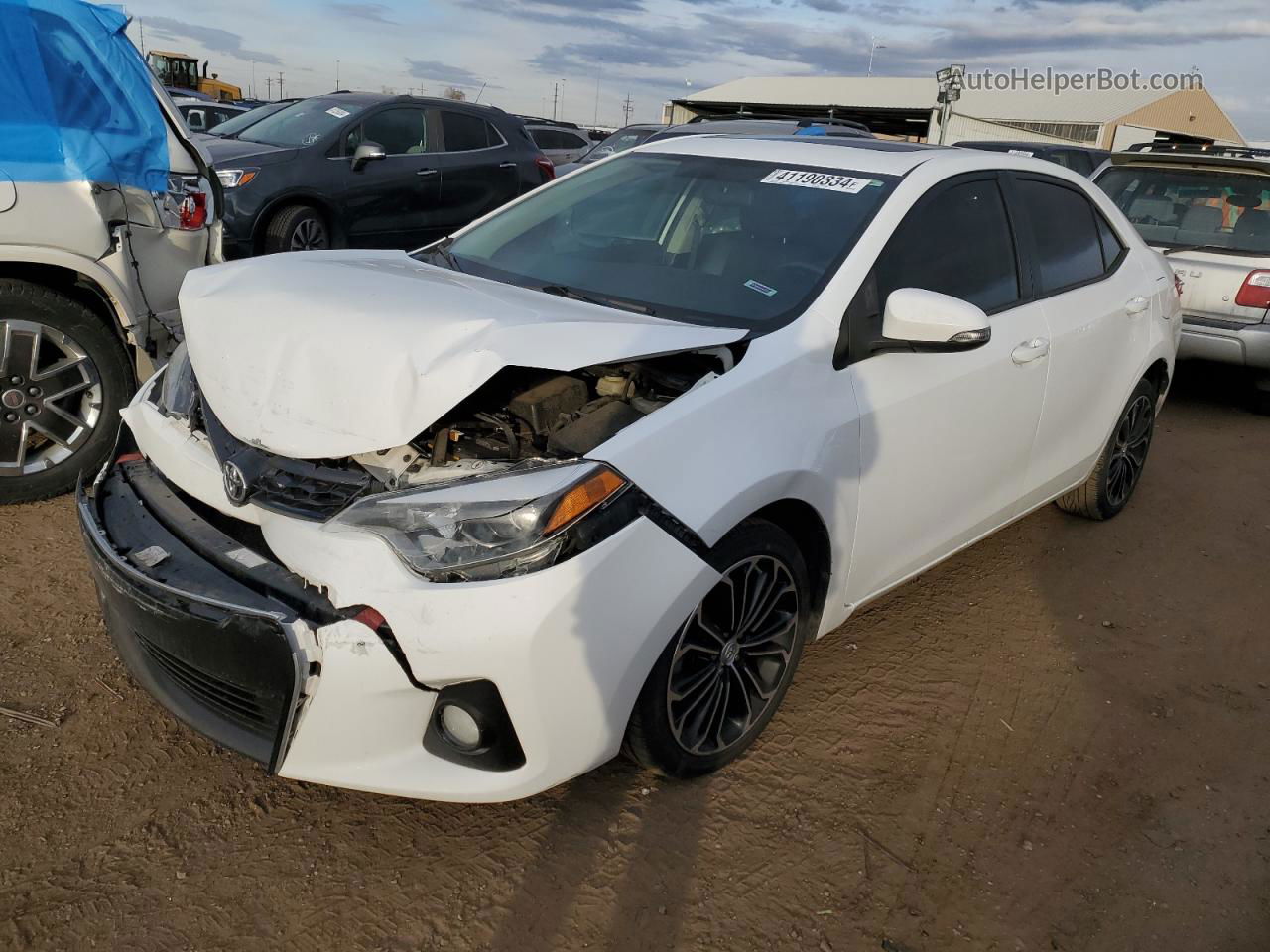 2015 Toyota Corolla L White vin: 2T1BURHE0FC336344