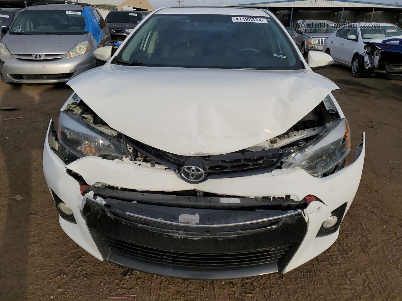 2015 Toyota Corolla L Белый vin: 2T1BURHE0FC336344