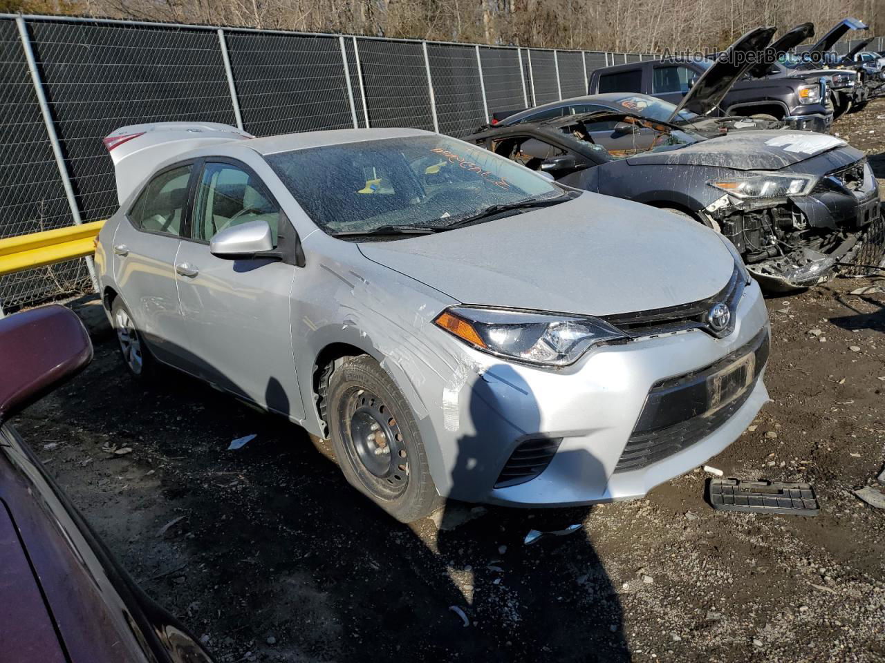 2015 Toyota Corolla L Silver vin: 2T1BURHE0FC343441