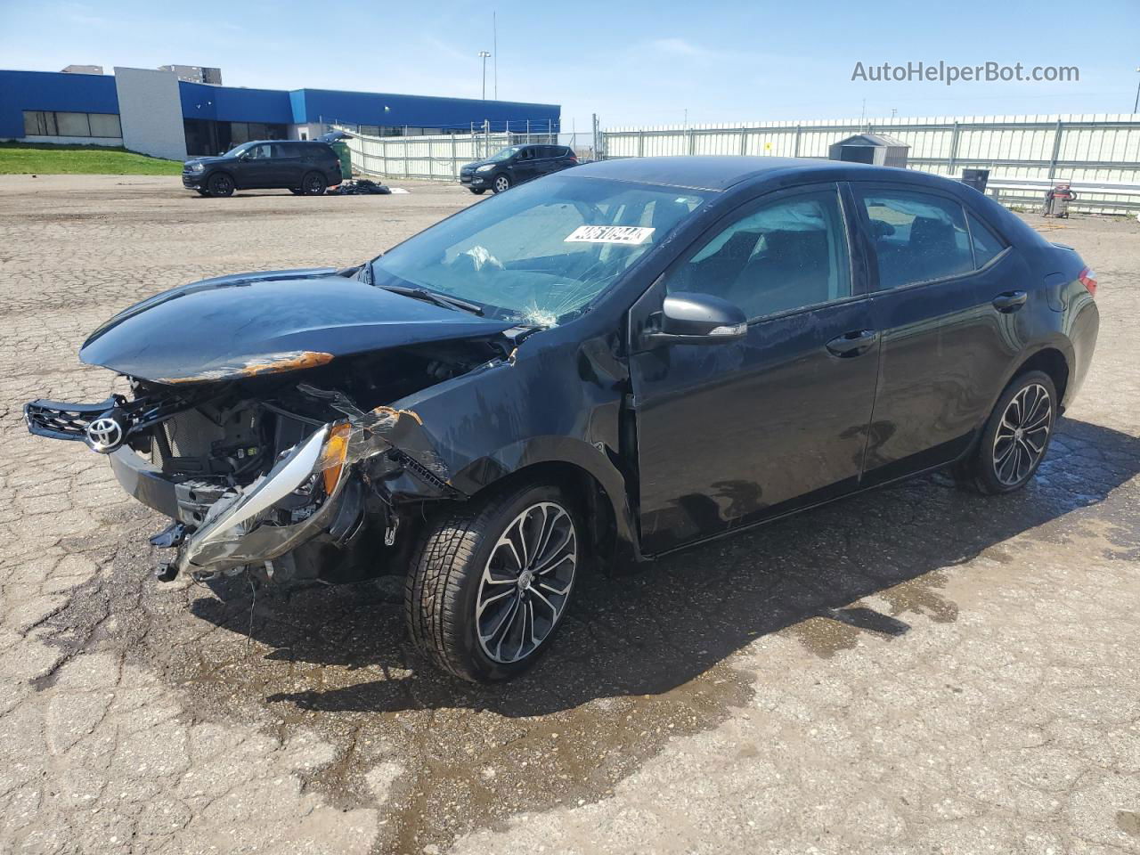 2015 Toyota Corolla L Black vin: 2T1BURHE0FC359574