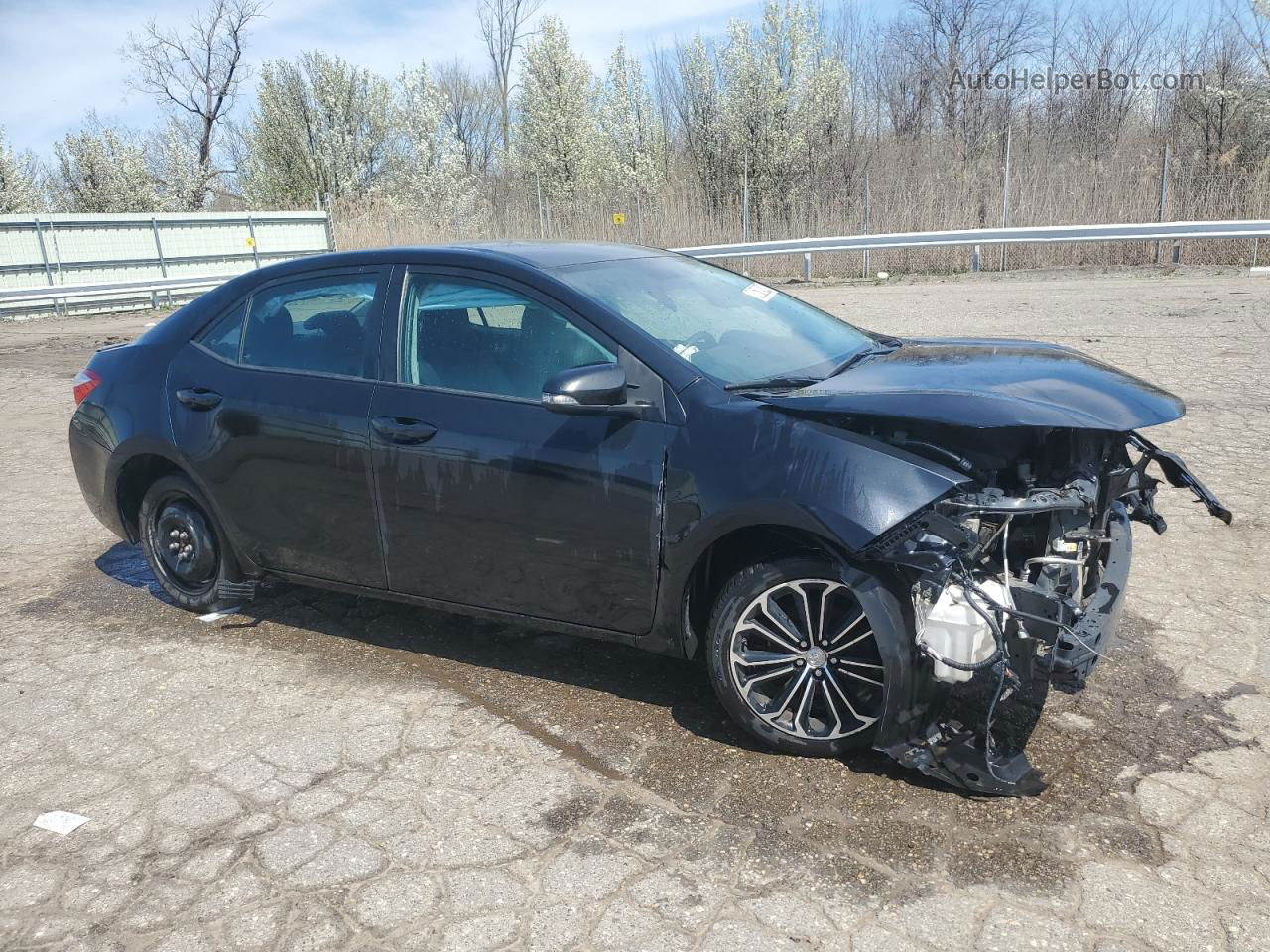 2015 Toyota Corolla L Black vin: 2T1BURHE0FC359574