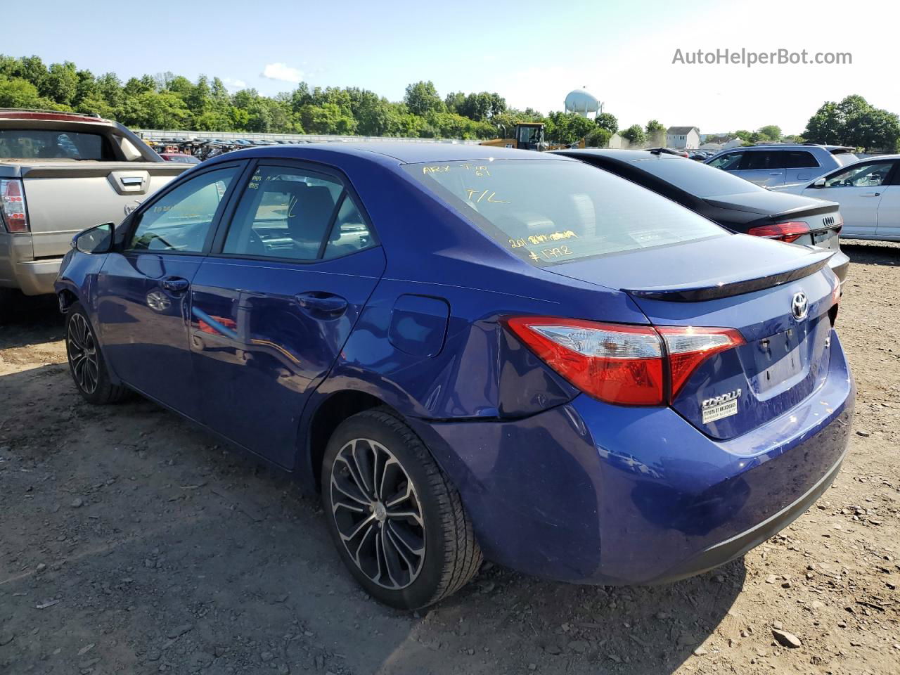 2015 Toyota Corolla L Blue vin: 2T1BURHE0FC381798