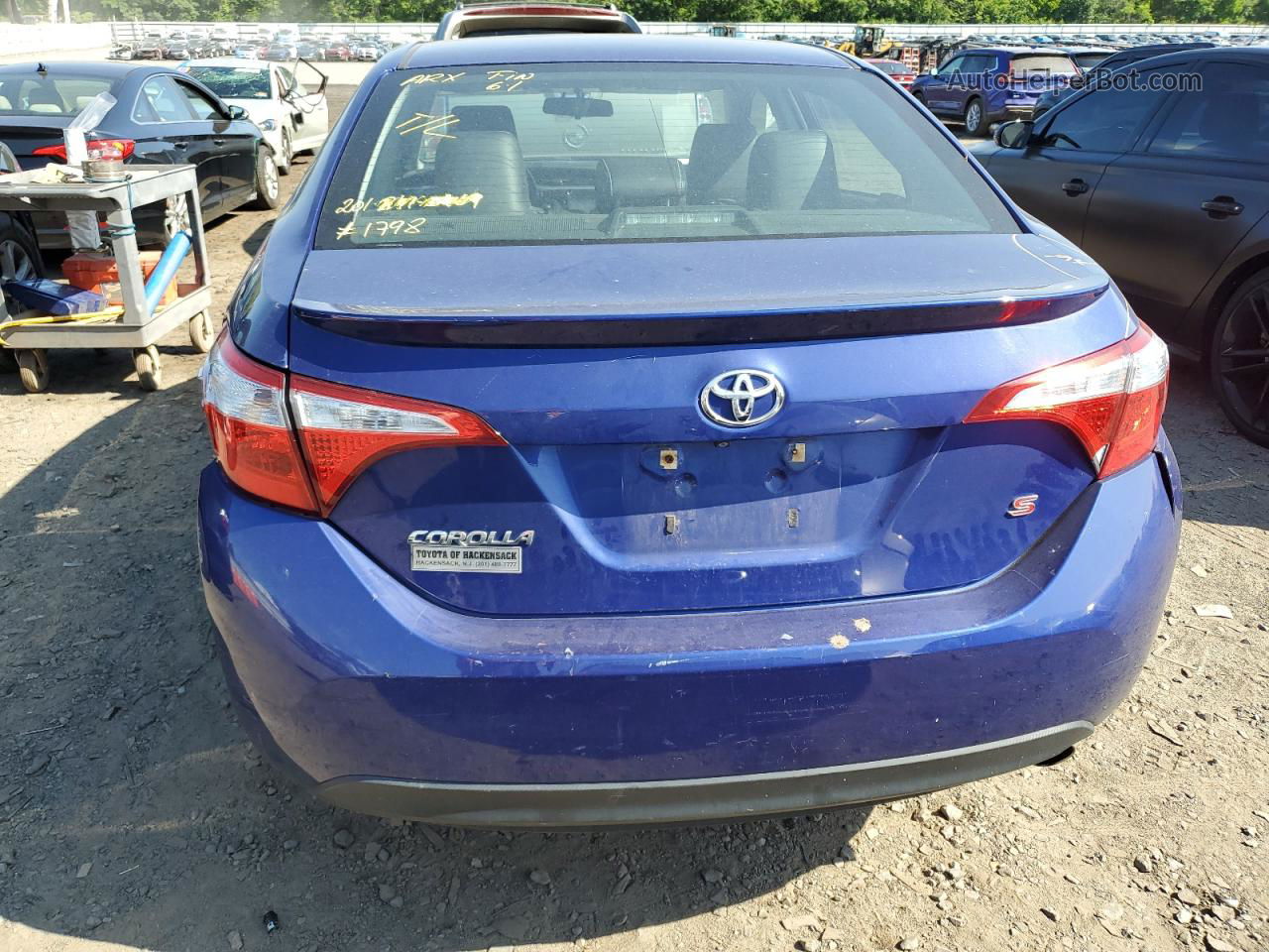 2015 Toyota Corolla L Blue vin: 2T1BURHE0FC381798