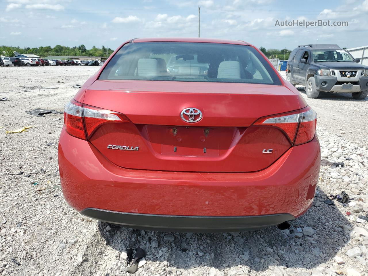 2015 Toyota Corolla L Red vin: 2T1BURHE0FC394891