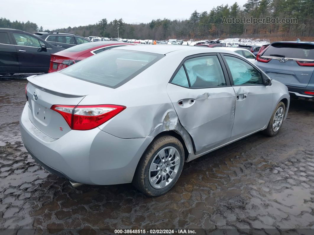 2015 Toyota Corolla S Silver vin: 2T1BURHE0FC417747