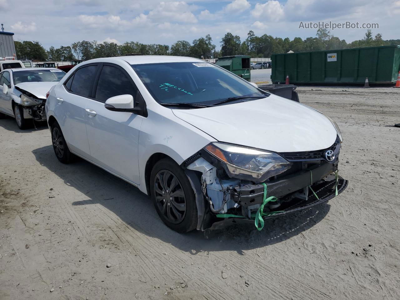 2015 Toyota Corolla L Белый vin: 2T1BURHE0FC418154