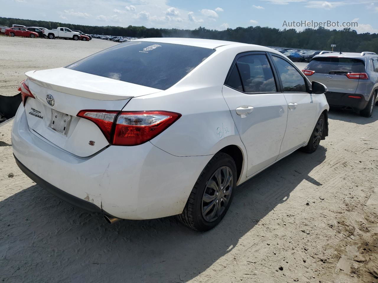 2015 Toyota Corolla L Белый vin: 2T1BURHE0FC418154