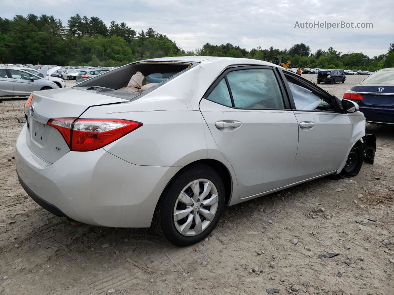 2015 Toyota Corolla L Silver vin: 2T1BURHE0FC437643