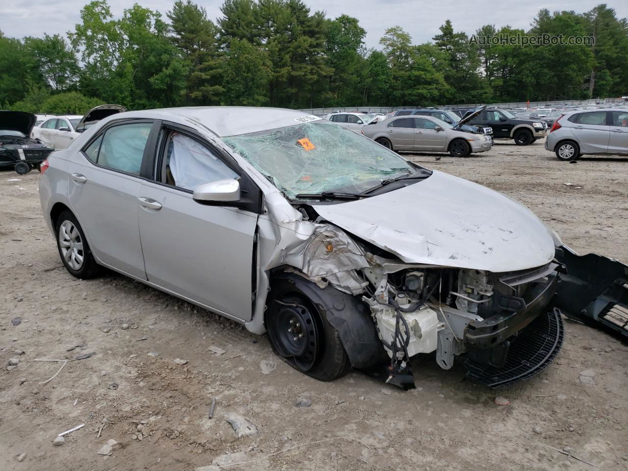 2015 Toyota Corolla L Silver vin: 2T1BURHE0FC437643