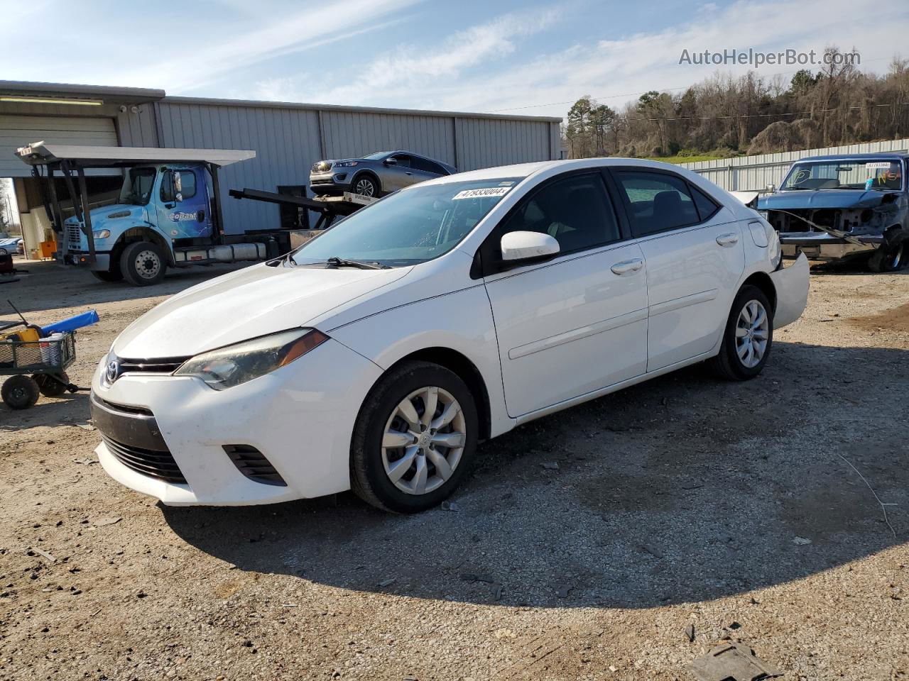 2015 Toyota Corolla L White vin: 2T1BURHE0FC445600