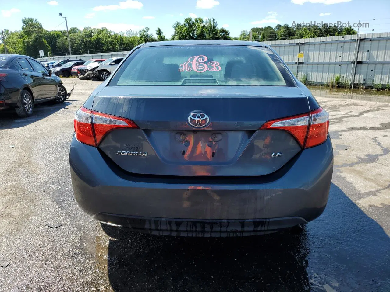 2015 Toyota Corolla L Blue vin: 2T1BURHE0FC452708