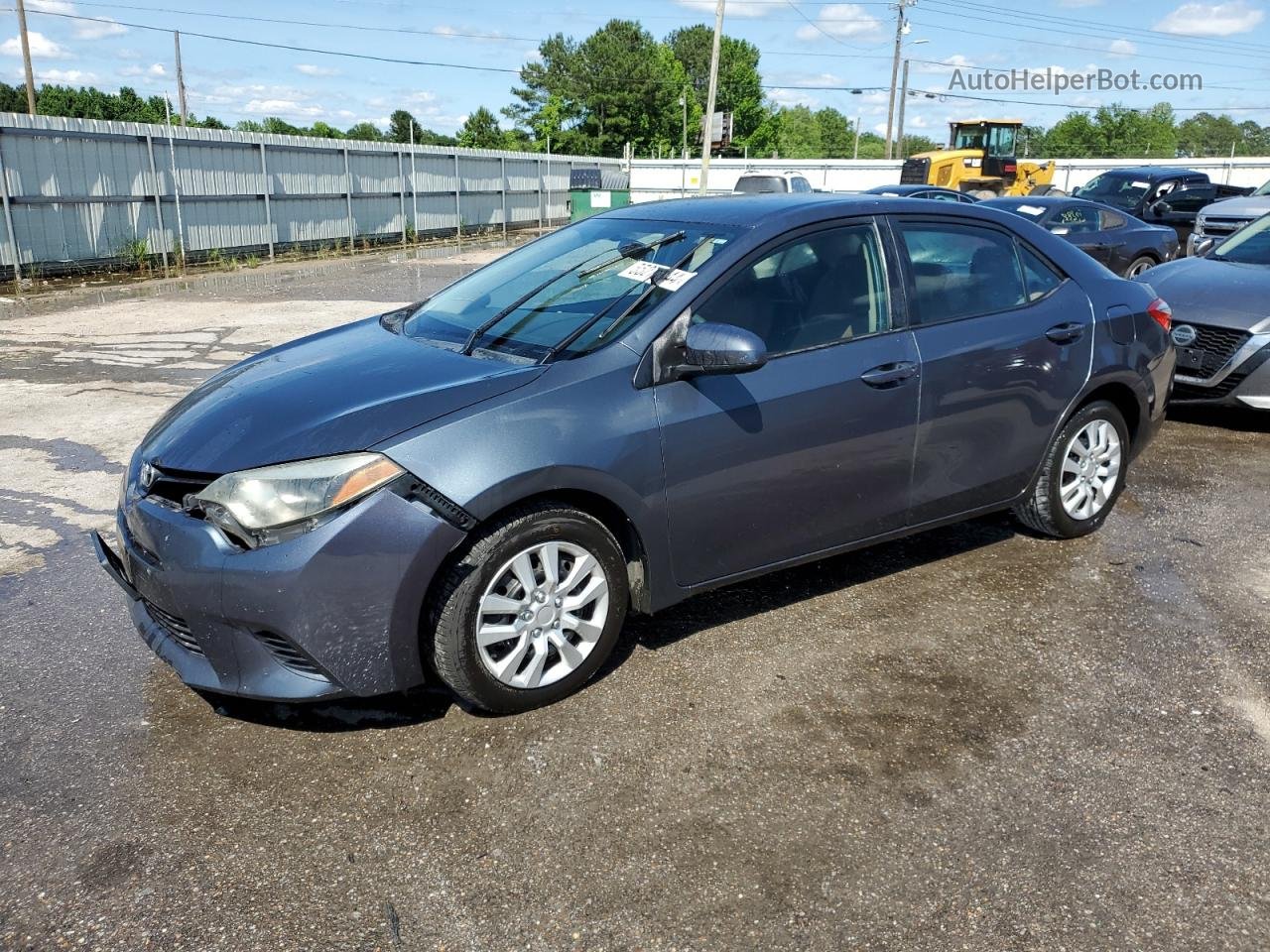 2015 Toyota Corolla L Blue vin: 2T1BURHE0FC452708