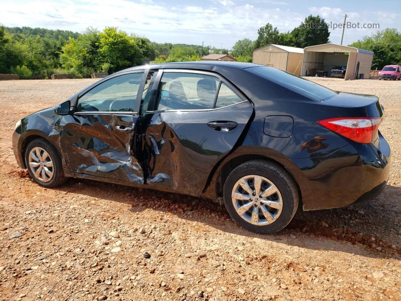 2015 Toyota Corolla L Black vin: 2T1BURHE0FC457388