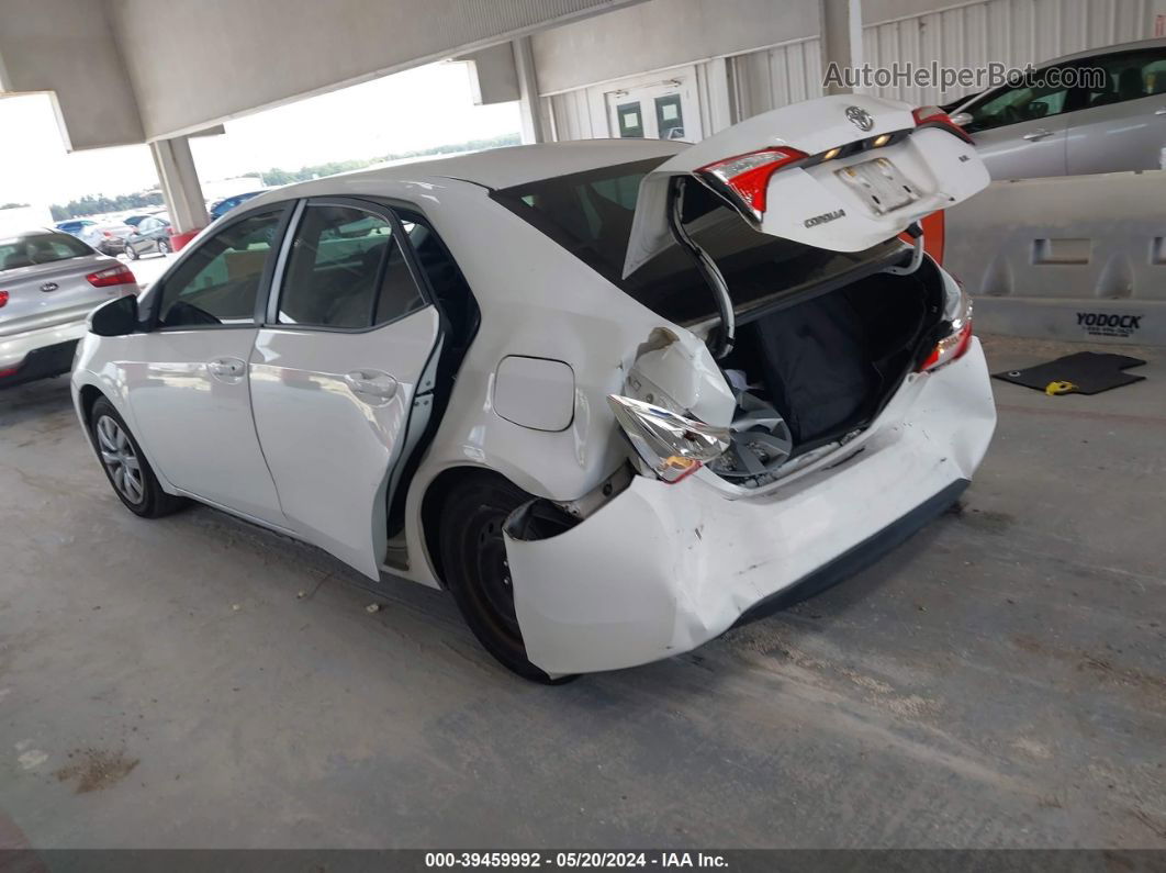 2015 Toyota Corolla Le White vin: 2T1BURHE0FC478208