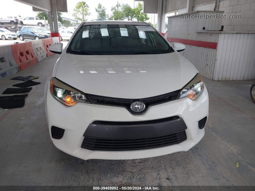 2015 Toyota Corolla Le White vin: 2T1BURHE0FC478208