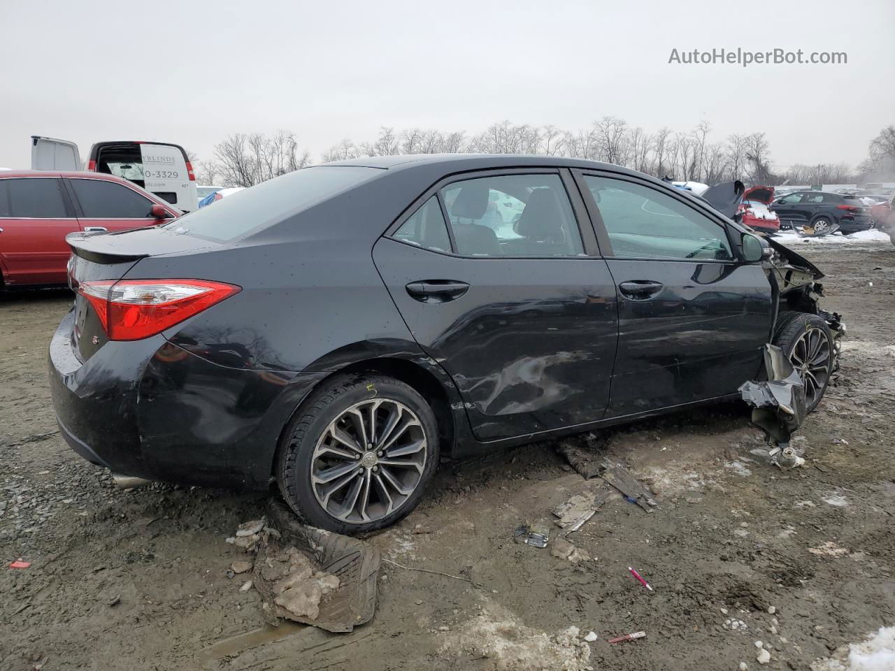 2015 Toyota Corolla L Black vin: 2T1BURHE0FC479147