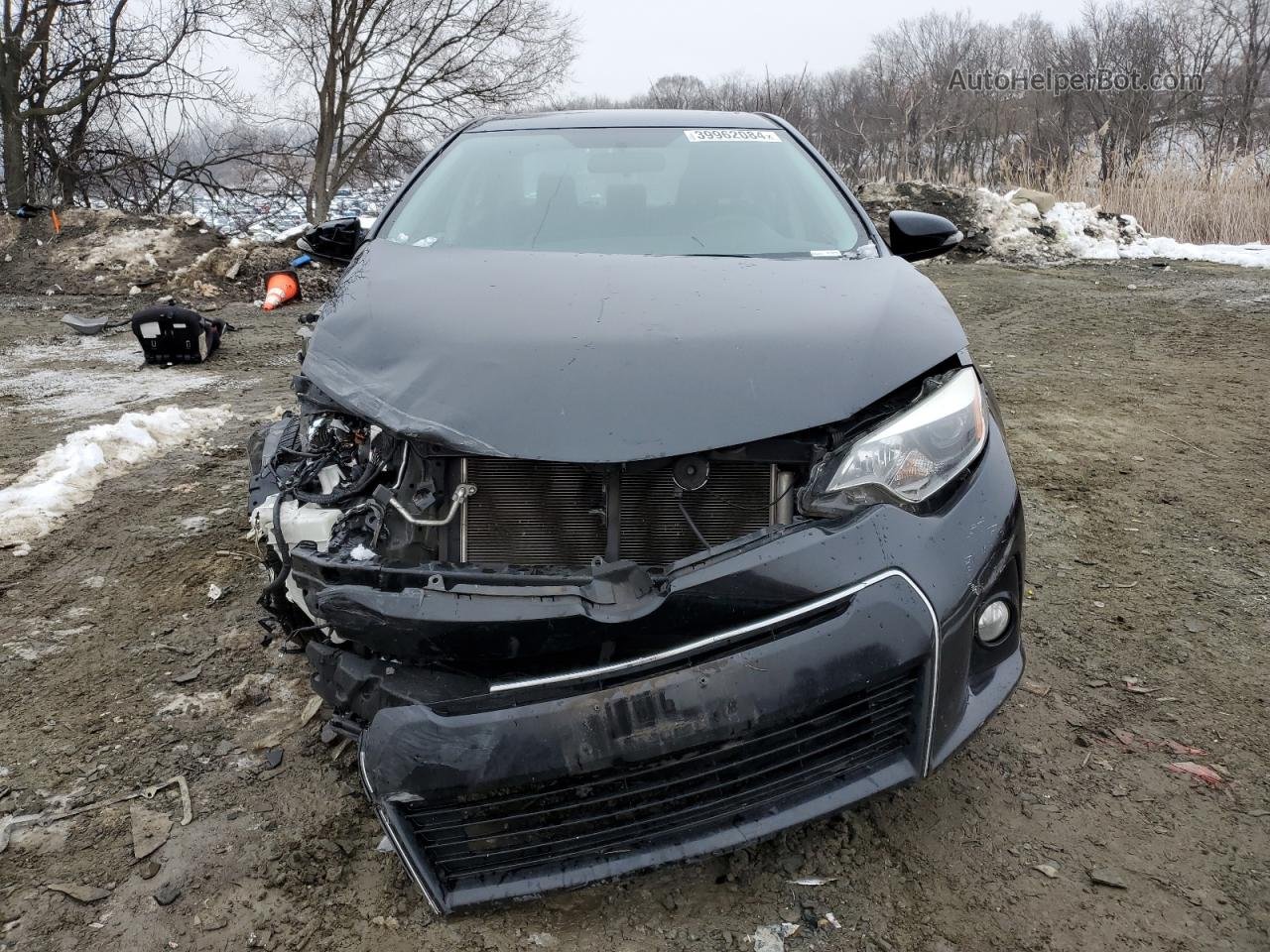 2015 Toyota Corolla L Black vin: 2T1BURHE0FC479147