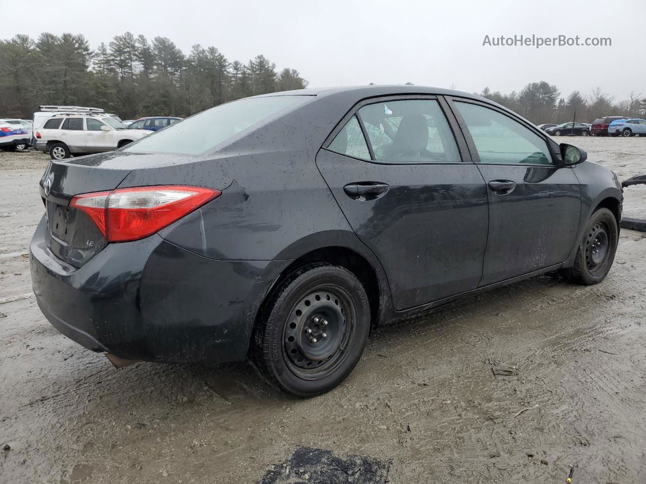 2015 Toyota Corolla L Black vin: 2T1BURHE0FC481075