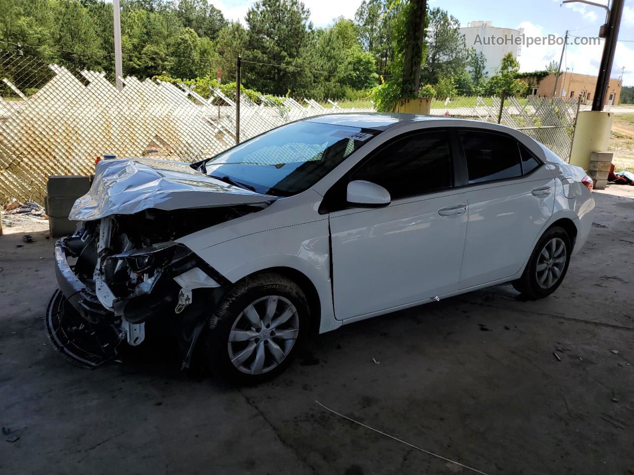 2016 Toyota Corolla L White vin: 2T1BURHE0GC488464