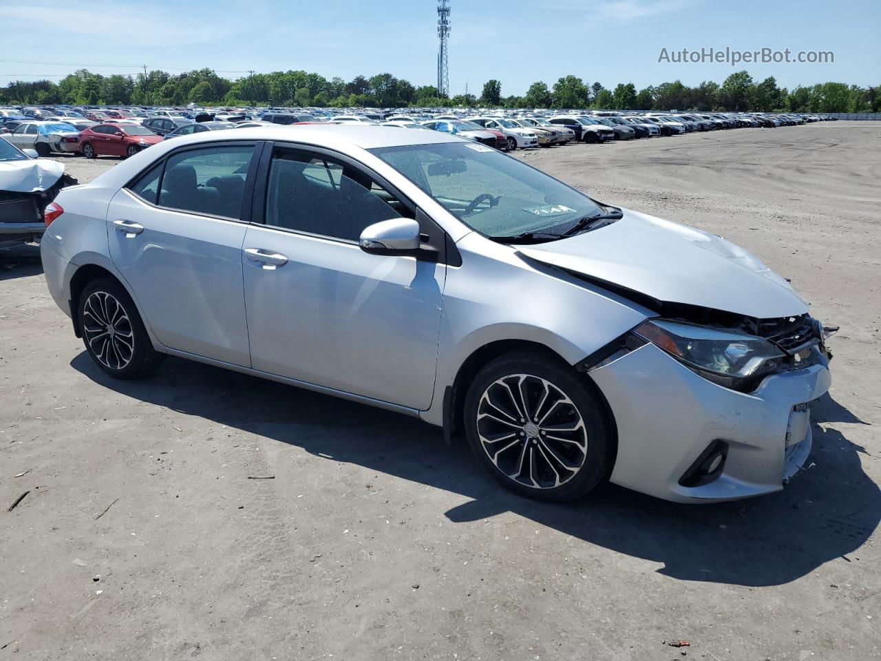 2016 Toyota Corolla L Silver vin: 2T1BURHE0GC525349